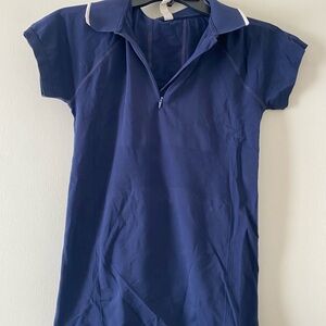 Athleta Deep Blue Polo Shirt